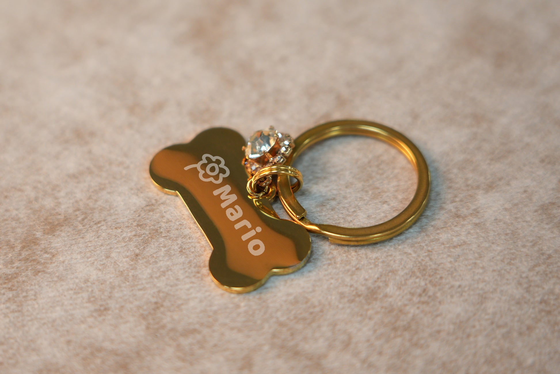 Jiliwa™ Rhinestones Bone Pet Tag