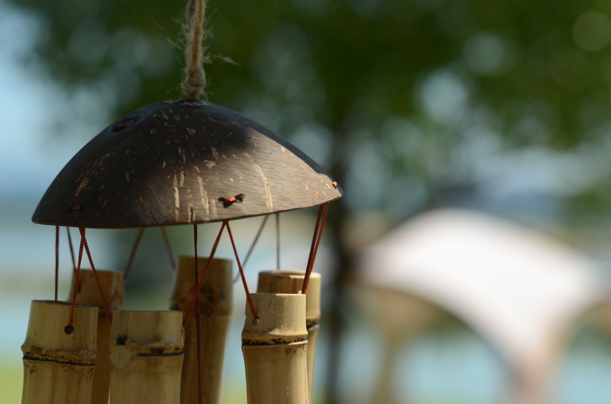 Jiliwa™ Custom Pet Bamboo Wind Chime With Coconut Dome